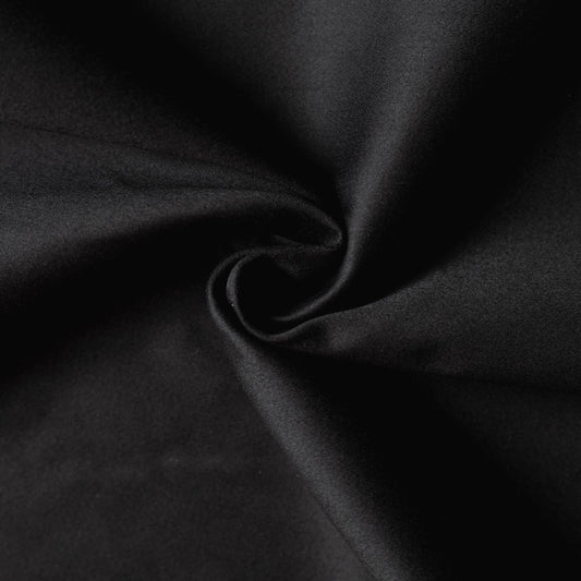 JET BLACK COTTON SATÉN
