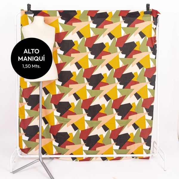 FIBRANA RAYON POPLIN ESTAMPADA GEOMETRIC