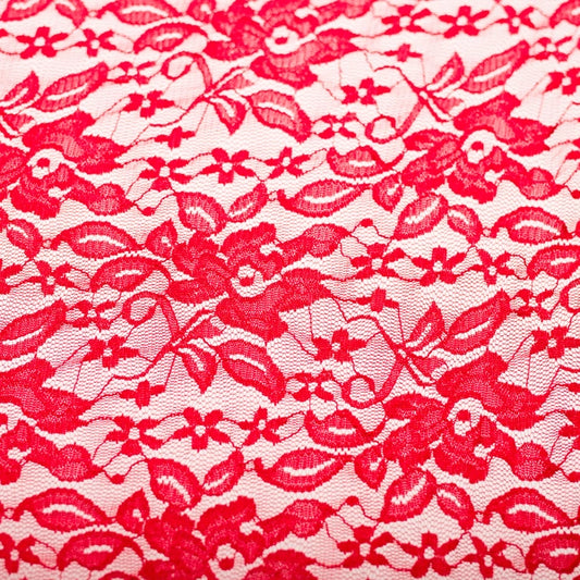 ROJO ENCAJE ELASTIZADO