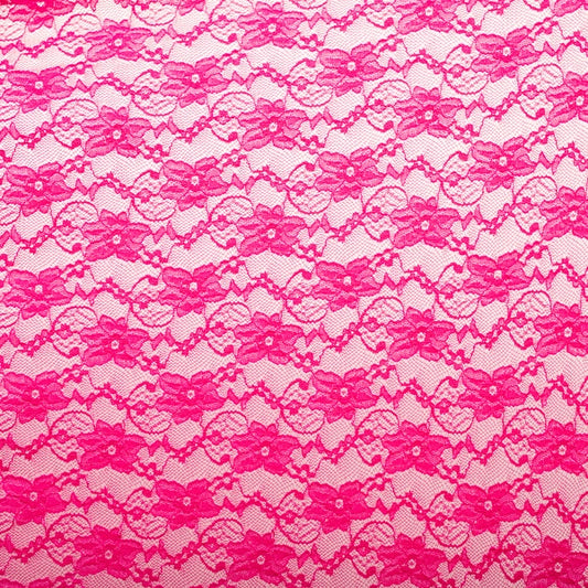 FUCSIA ENCAJE ELASTIZADO