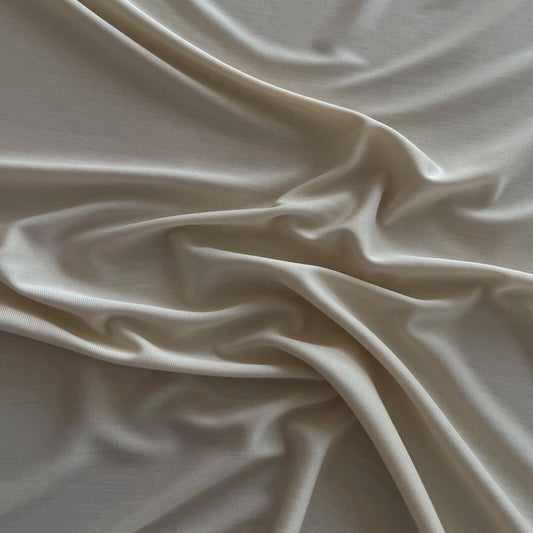 PEARLED IVORY JERSEY QUPRO