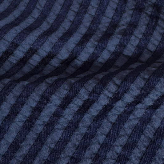 NAVY CLOQUE RAYADO TONO A TONO