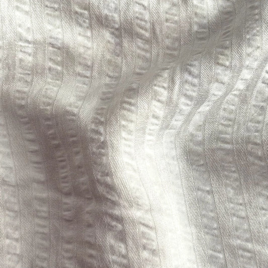 OFF WHITE CLOQUE RAYADO TONO A TONO