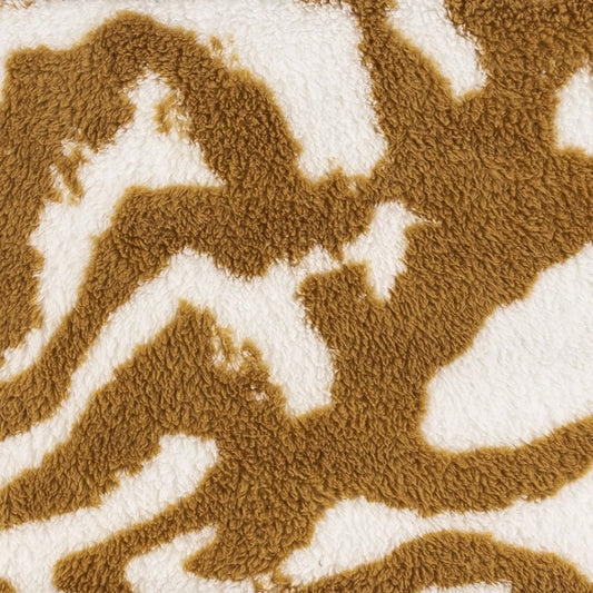 CAMEL / OFF WHITE CORDERITO BIFAZ ESTAMPADO ZEBRA