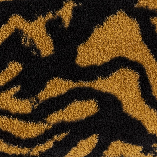 CAMEL / JET BLACK CORDERITO BIFAZ ESTAMPADO ZEBRA