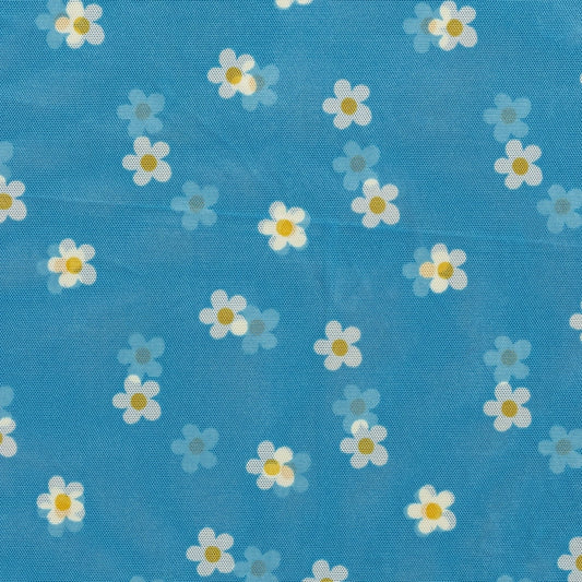 TURQUESA MICROTUL ELASTIZADO ESTAMPADO SPRINGTIME