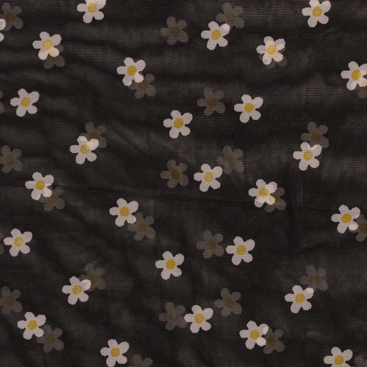 JET BLACK MICROTUL ELASTIZADO ESTAMPADO SPRINGTIME