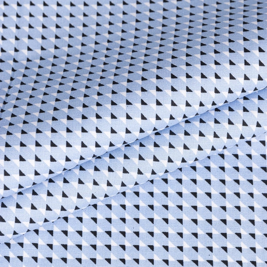 CELESTE POPLIN CON LYCRA ESTAMPADO TRIANGLE