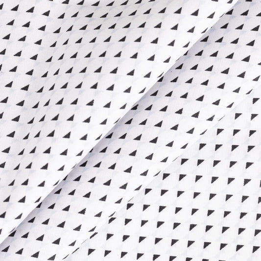 OFF WHITE POPLIN CON LYCRA ESTAMPADO TRIANGLE