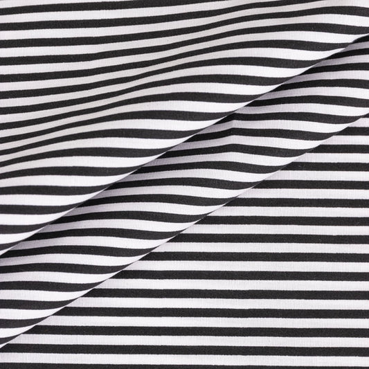 JET BLACK POPLIN CON LYCRA ESTAMPADO STRIPES
