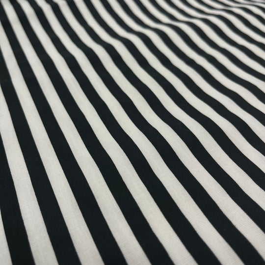 POPLIN CON LYCRA ESTAMPADO RAYADO
