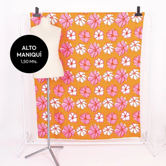 ORANGE CREPPE SASTRERO BUBALOO KATE ESTAMPADO BLOOM