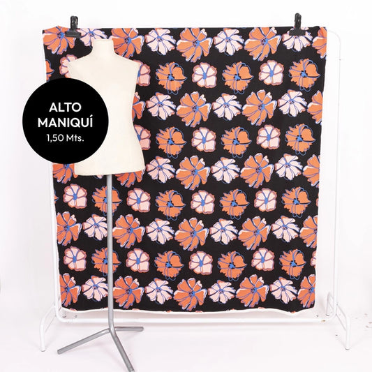 JET BLACK CREPPE SASTRERO BUBALOO KATE ESTAMPADO BLOOM