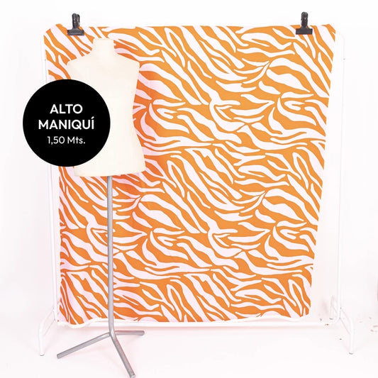 ORANGE CREPPE SASTRERO BUBALOO KATE ESTAMPADO ZEBRA